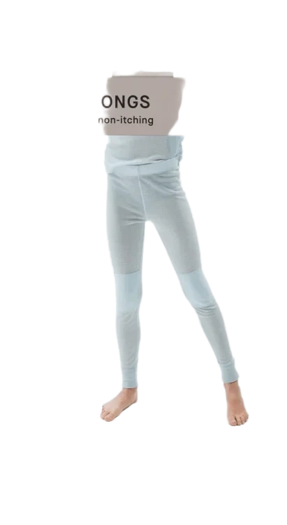 Wool Longs Kids Ice Blue 134-140 Pierre Robert