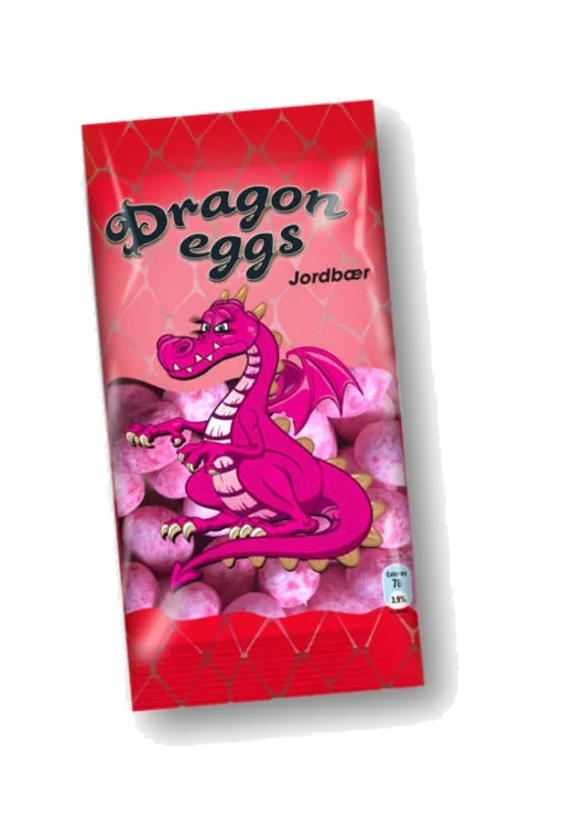 Dragon Eggs Jordbær 40g