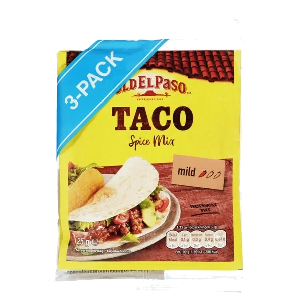 Taco Spice Mix 3x25g Old El Paso