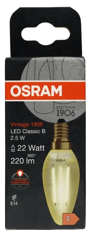 Led Vintage 1906 Classic B 22 Non-dim Klar Gullfarget E14
