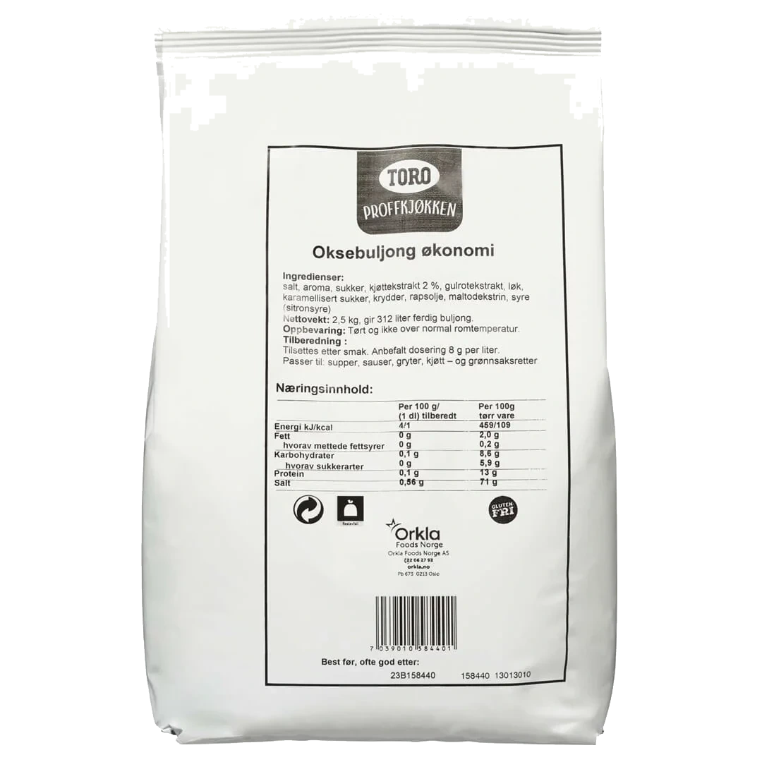 Toro Oksebuljong Øko. 624l