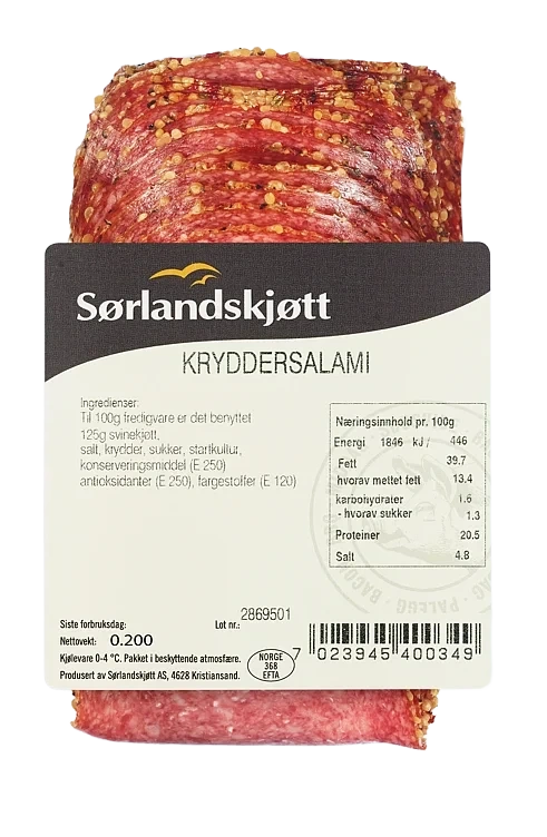Kryddersalami 200g Sørlandskjøtt