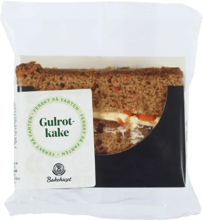 Gulrotkake 55g Porsjonskake Bakehuset