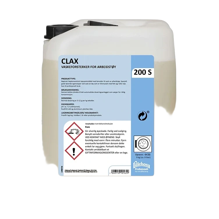 Clax 200 s3, forvask 9kg