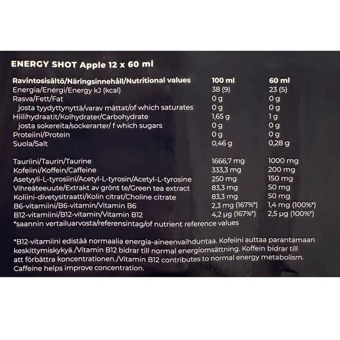 Energy Shot Äpple 12-pack
