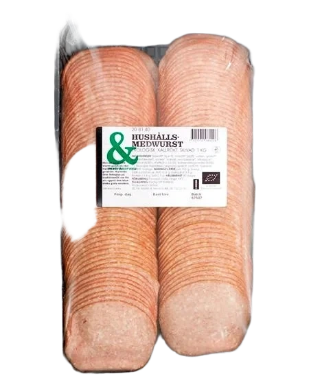 Hushållsmedwurst skivad Ekologisk