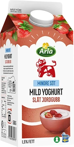Mild yoghurt jordgubb lättsockrad 1.5%