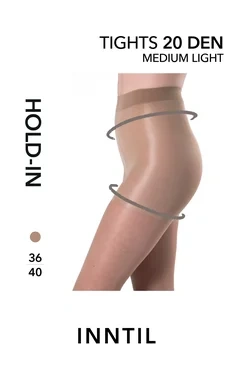 Tights, 20 den Hold-in, Medium Light, 36-40