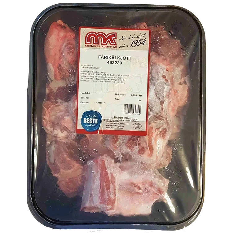 Fårikålkjøtt 2,5 kg