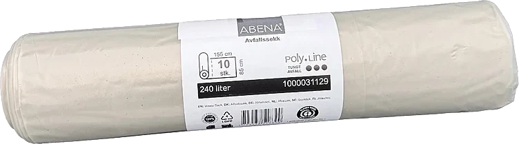 Avfallssekk klar 240l 85x155cm sterk  10stk