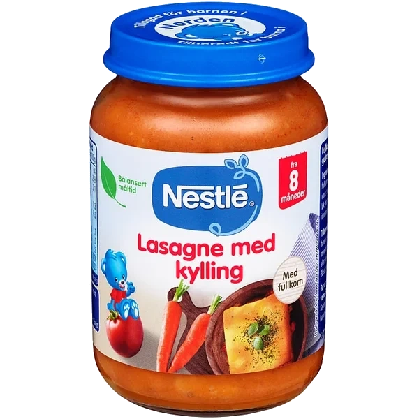 Lasagne M/kylling 190g 8m Nestle