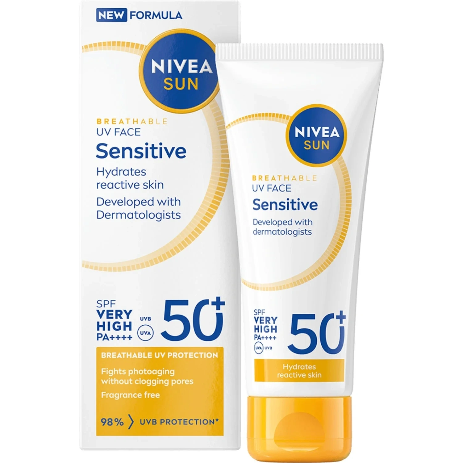Nivea Sun Spf50+ Face Sensitive Cream 40ml