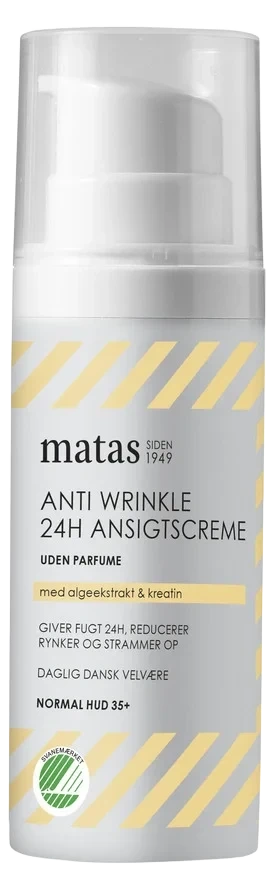 Matas Striber Anti Wrinkle 24H Face Cream For Normal Skin Fragrance Free 50 ml