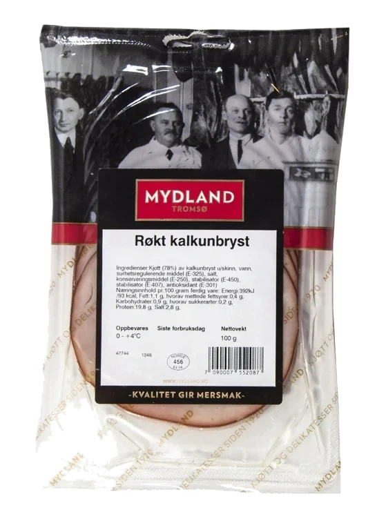 Røkt Kalkunbryst 100 g Mydland