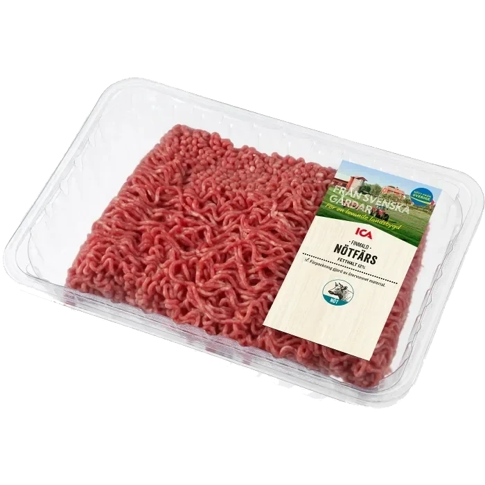 Nötfärs finmald 12% ca 1kg ICA