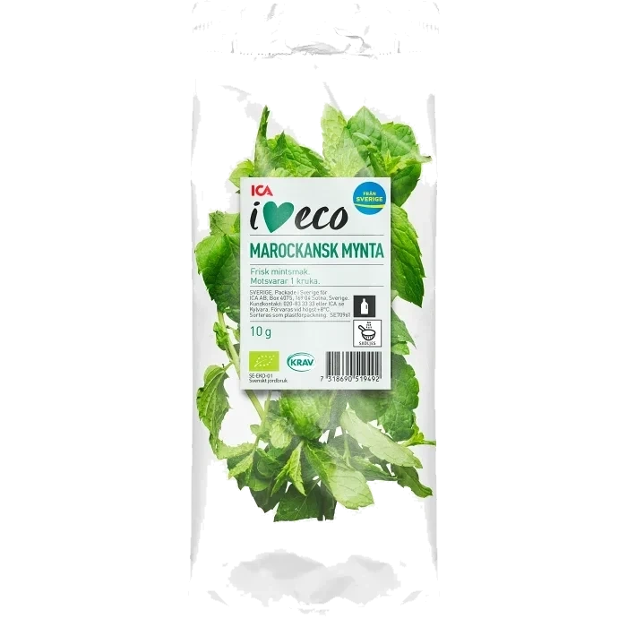 Marockansk Mynta flowpack 10g Ekologisk Klass 1 ICA I love eco