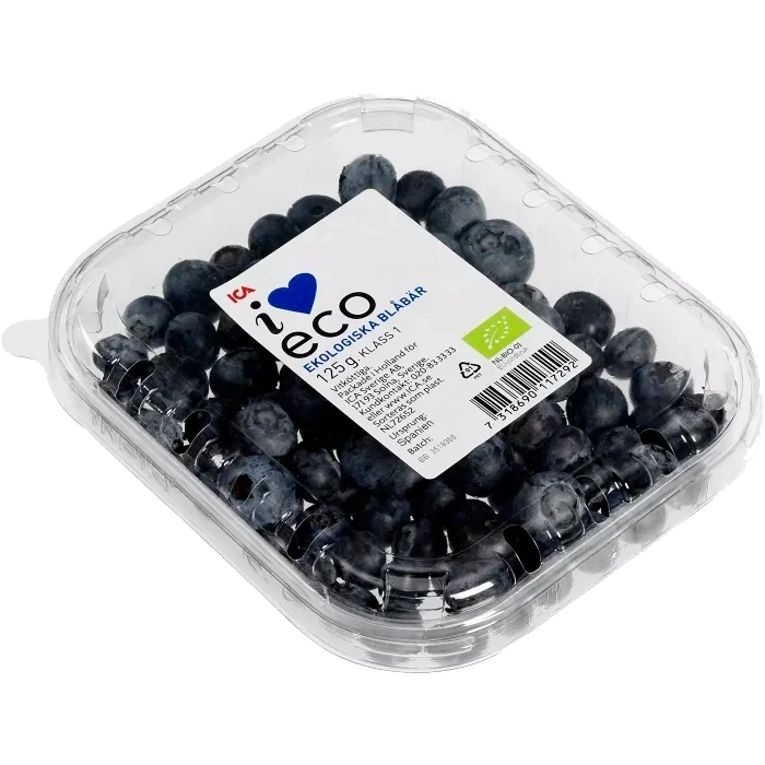 Blåbär Ekologiska 125g ICA I love eco Klass 1