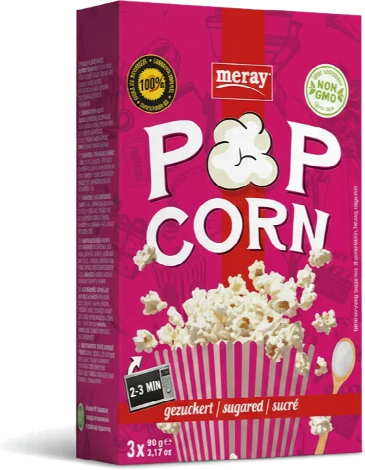Meray Popcorn Sukret Micro 3-pack 270g