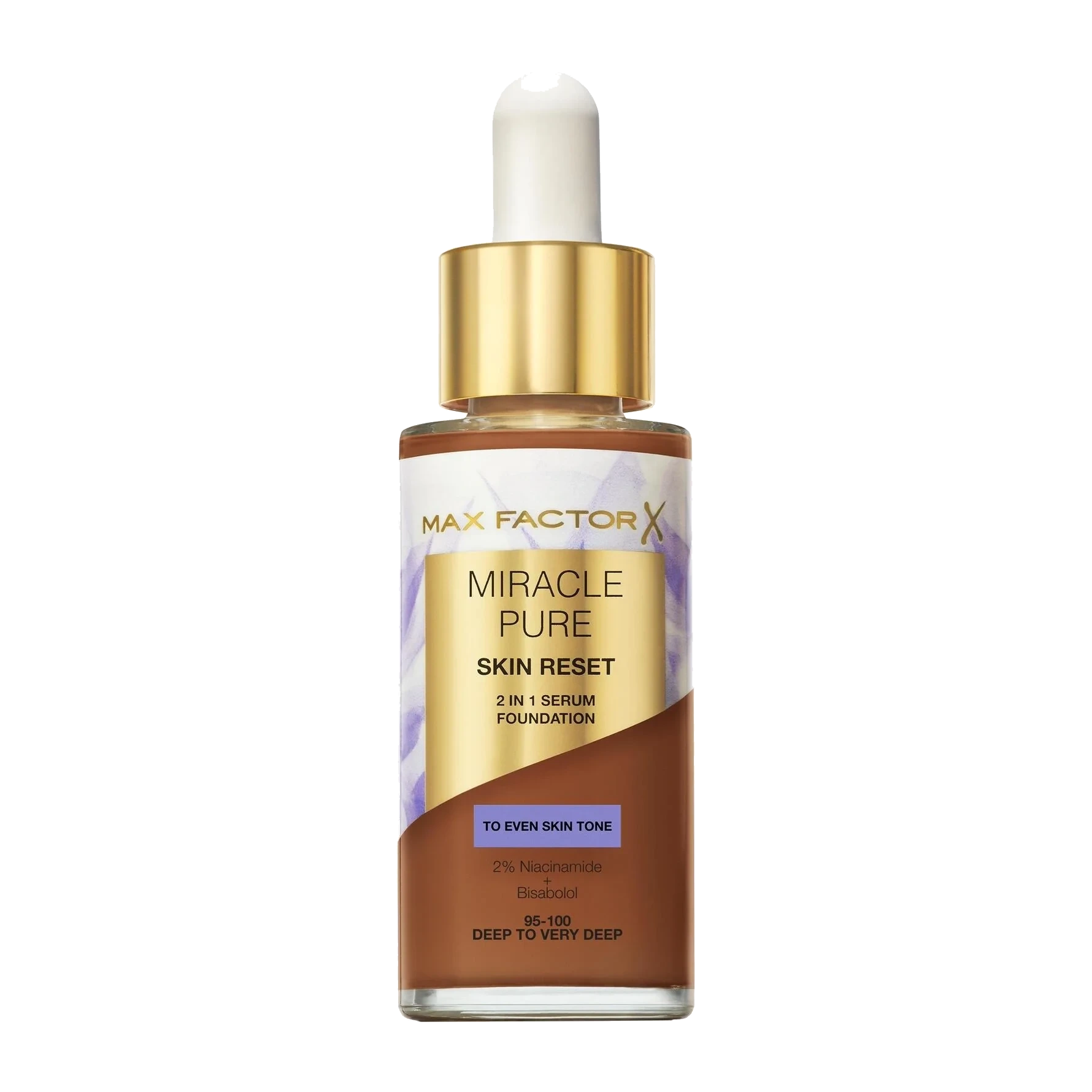 Max Factor Miracle Pure Serum Foundation 8 Deep To Very Deep