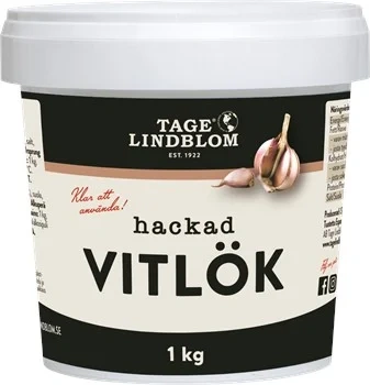Hakket Hvitløk 1kg Tage Lindblom