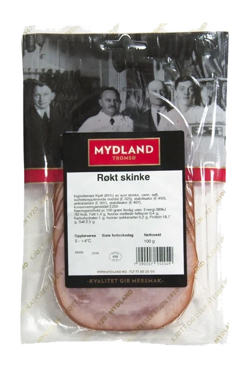 Røkt Skinke 100g Mydland