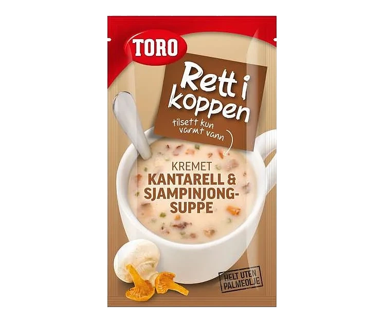 Rik kremet kantarell og sjampinjong suppe   28g