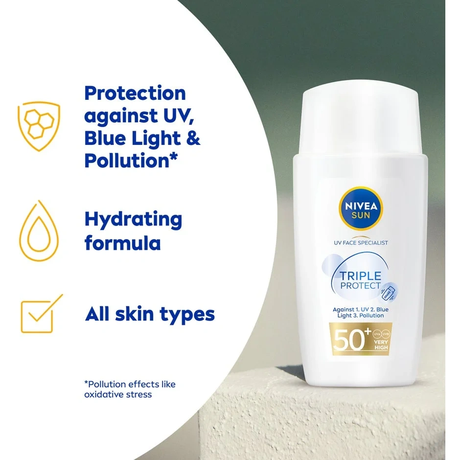 NIVEA UV Face Triple Protect Fluid SPF50+