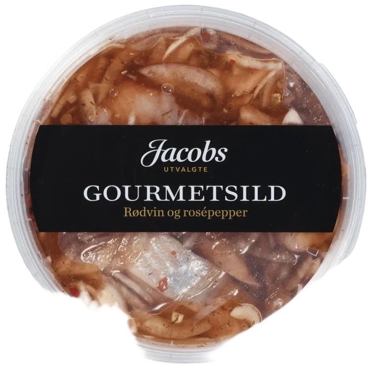 Gourmetsild Rødvin/rosepepper 320g Jacobs