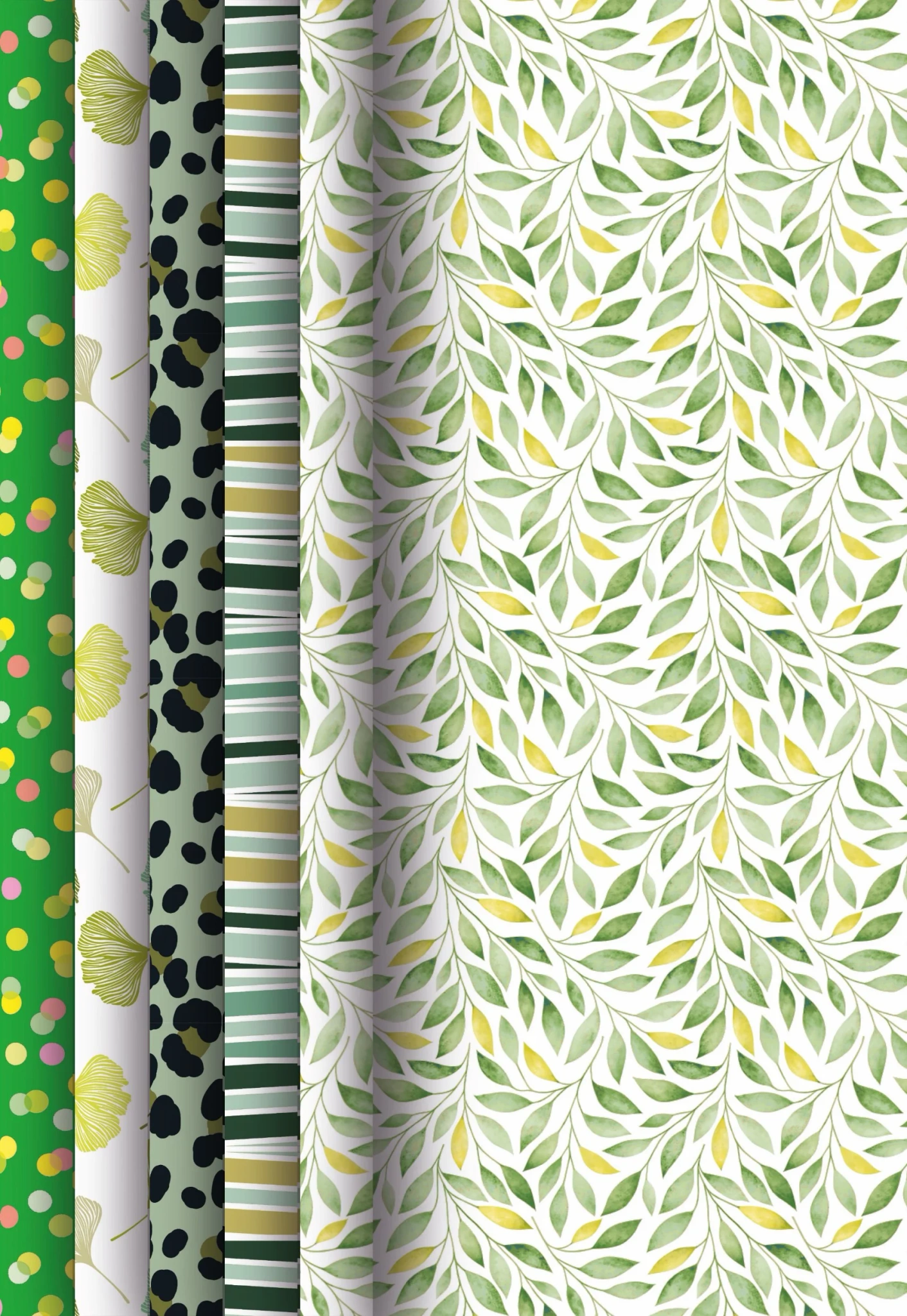 Geschenkpapier Green Dots