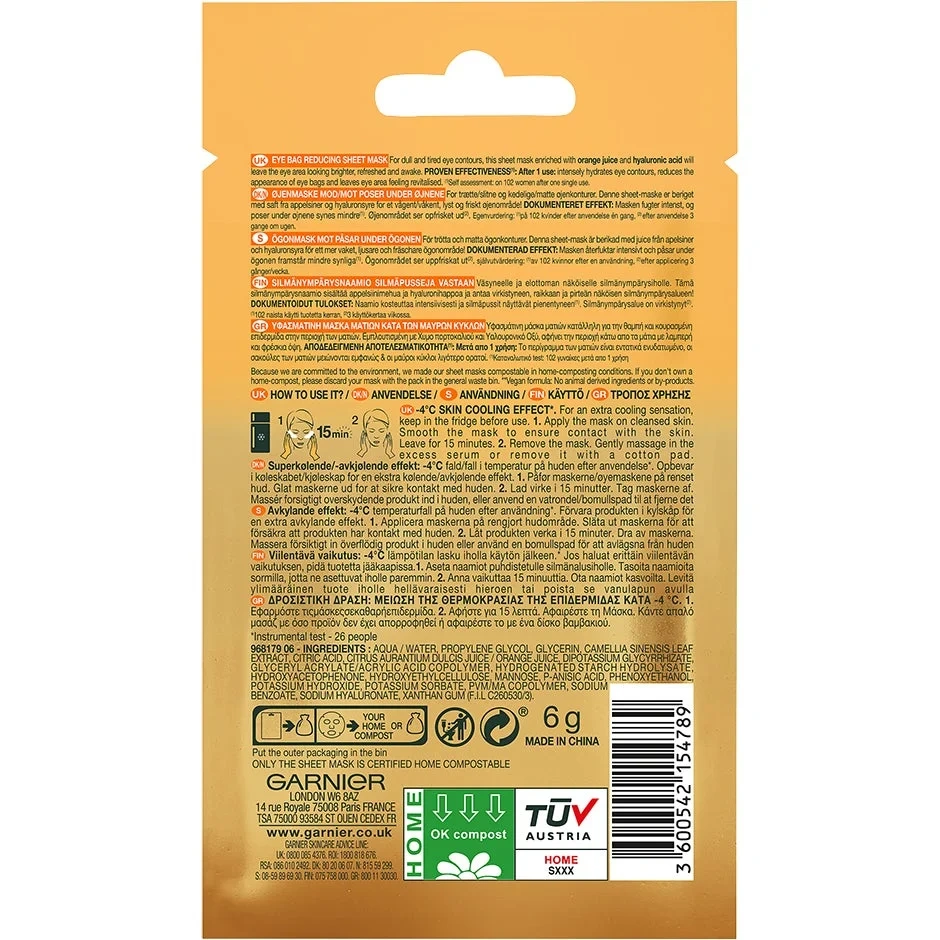 Garnier Eye Mask Orange Juice