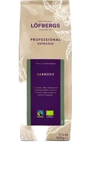 Löfbergs Espresso hele bønner pitch black økol.&fairtrade