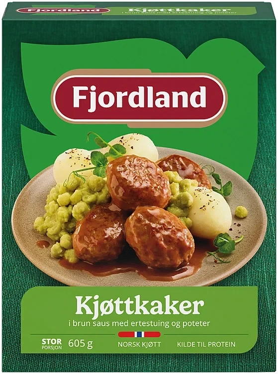 Kjøttkaker m/ertestuing   605g