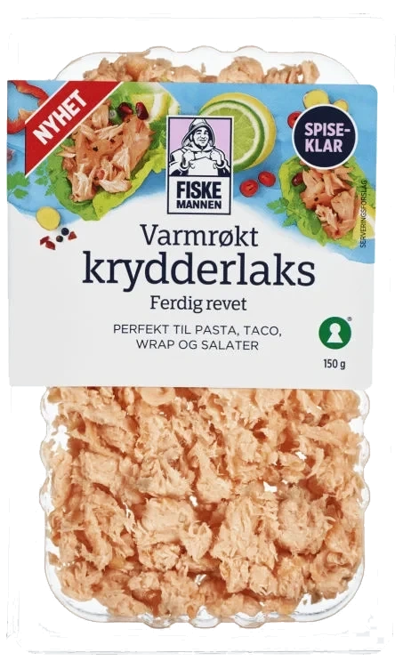 Laks Varmrøkt Revet 150g Fiskemannen