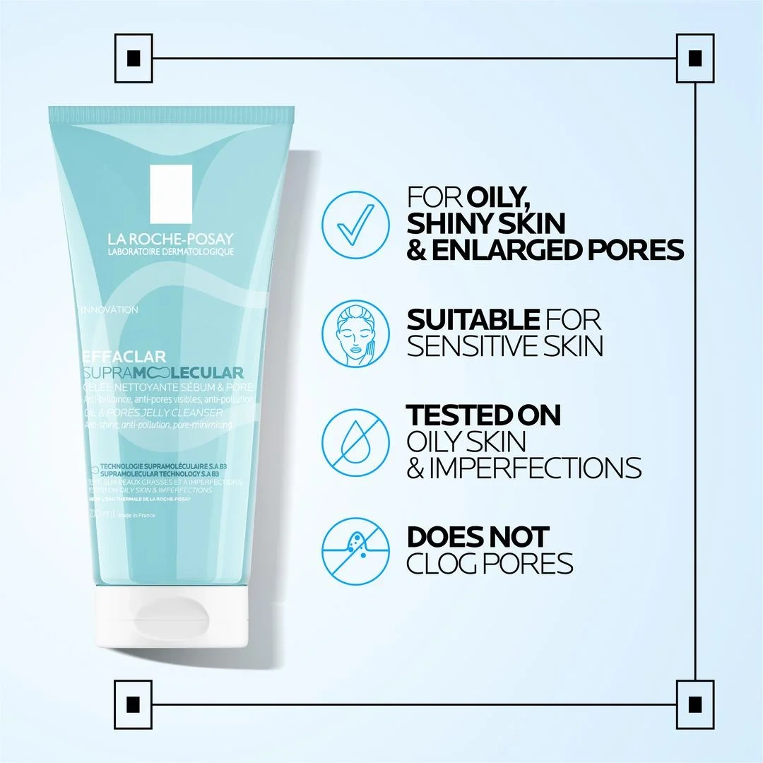 La Roche-Posay Supramolecular Oil & Pores Rensegel, 200 ml