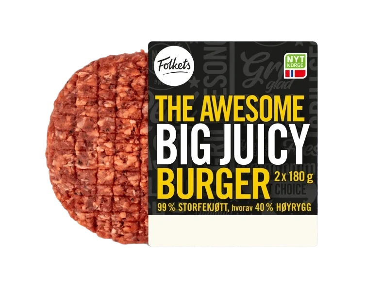 Burger Big Juicy 2x180g Folkets