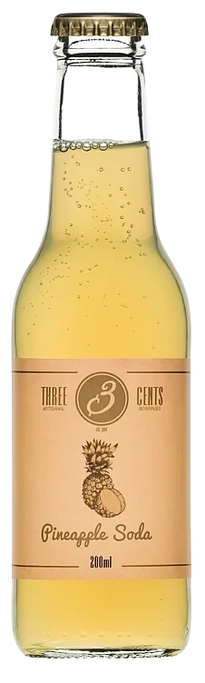 Three Cents Pineapple Soda 24fl Á 20cl
