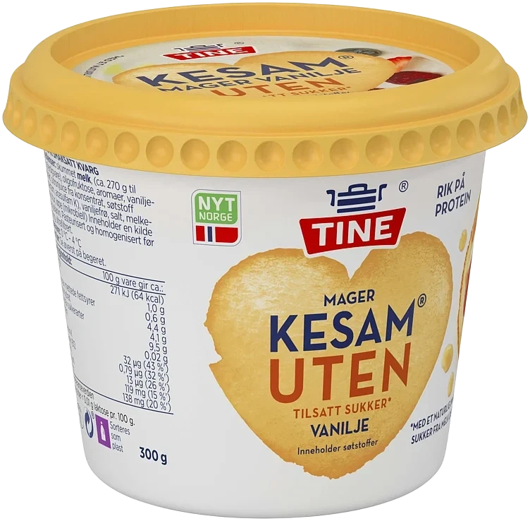 Kesam vanilje laktosefri uten 300g