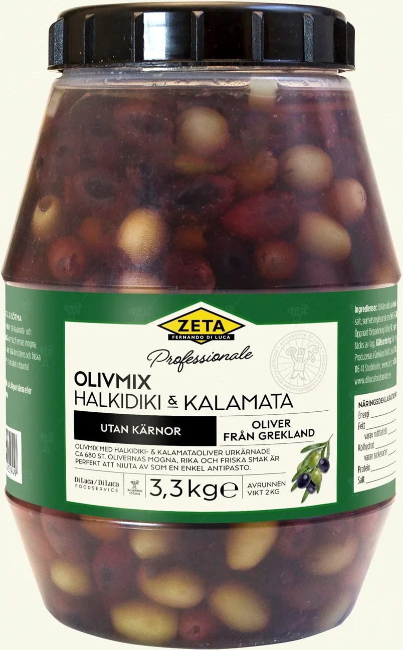 Olivmix, urkärnade