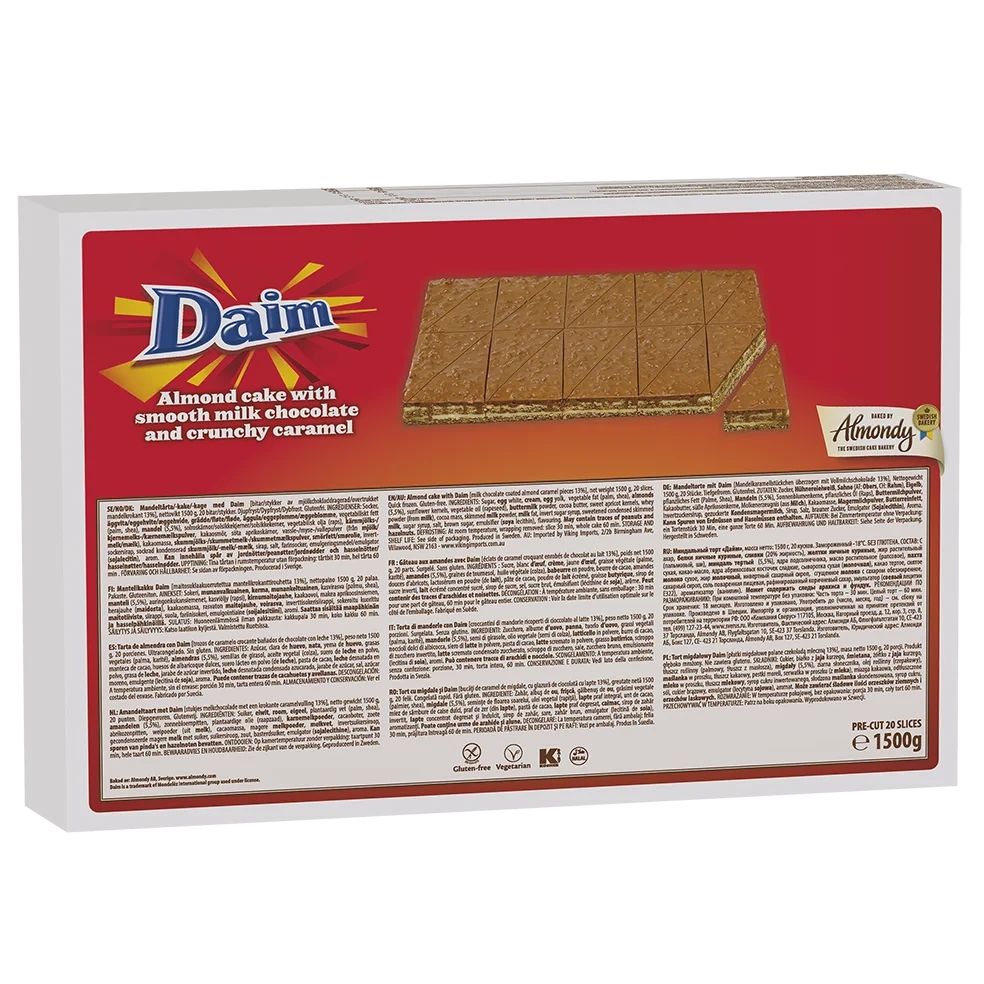 Mandelkake Daim Precut 1500g Almondy