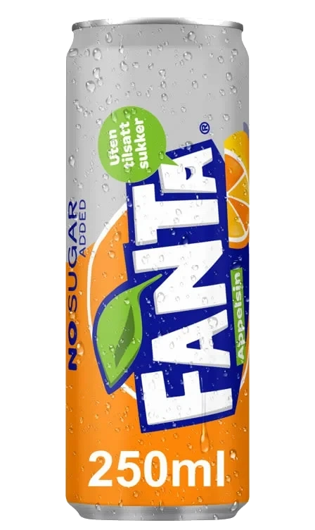 Fanta appelsin no sugar bx  24x0,25l