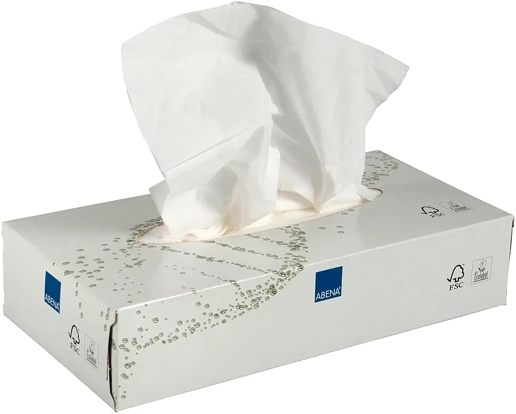 Ansiktsserviett, Abena Care-ness Excellent, 2-lags, 20x19,5cm, Hvit, 100% Nyfiber