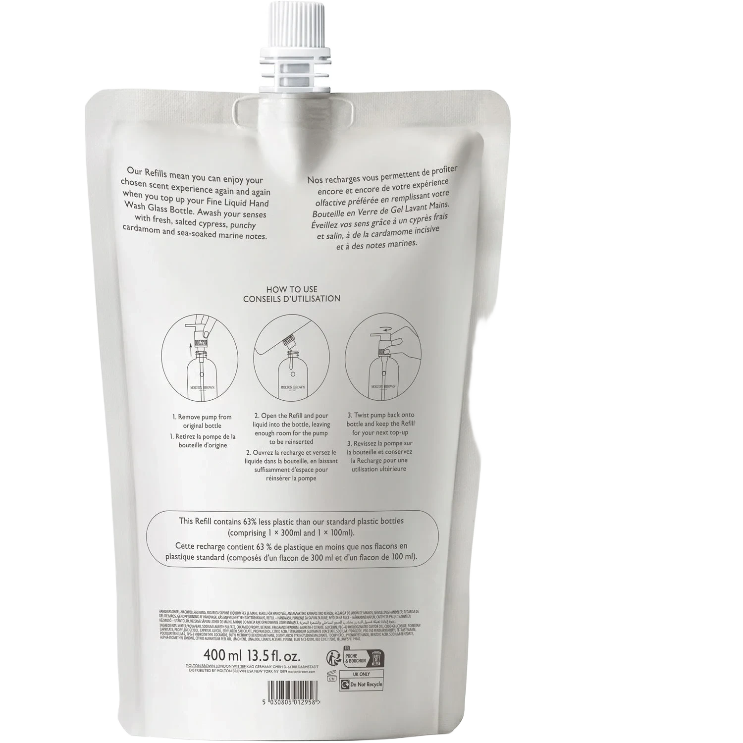 Molton Brown Coastal Cypress & Sea Fennel Fine Liquid Hand Wash Refill