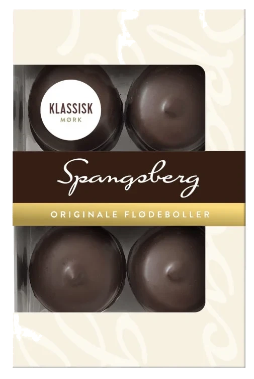 Flødeboller Klassis Mørk 124g Spangsberg