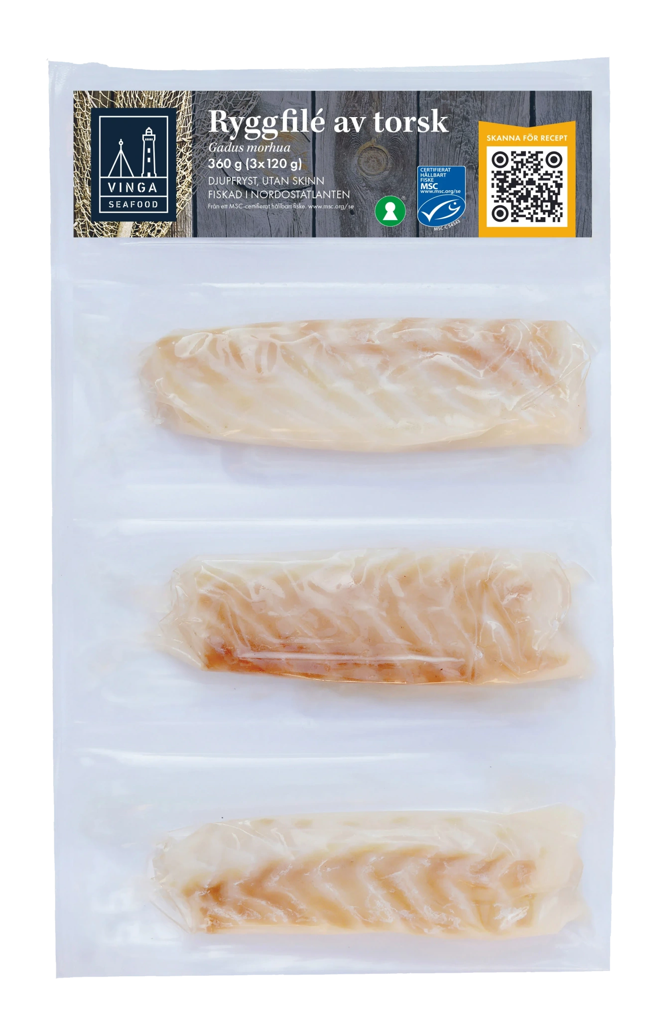 Torskrygg MSC 3x120g Dragspel
