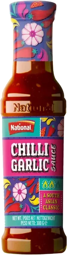 National Chili- og Hvitløksaus 300g