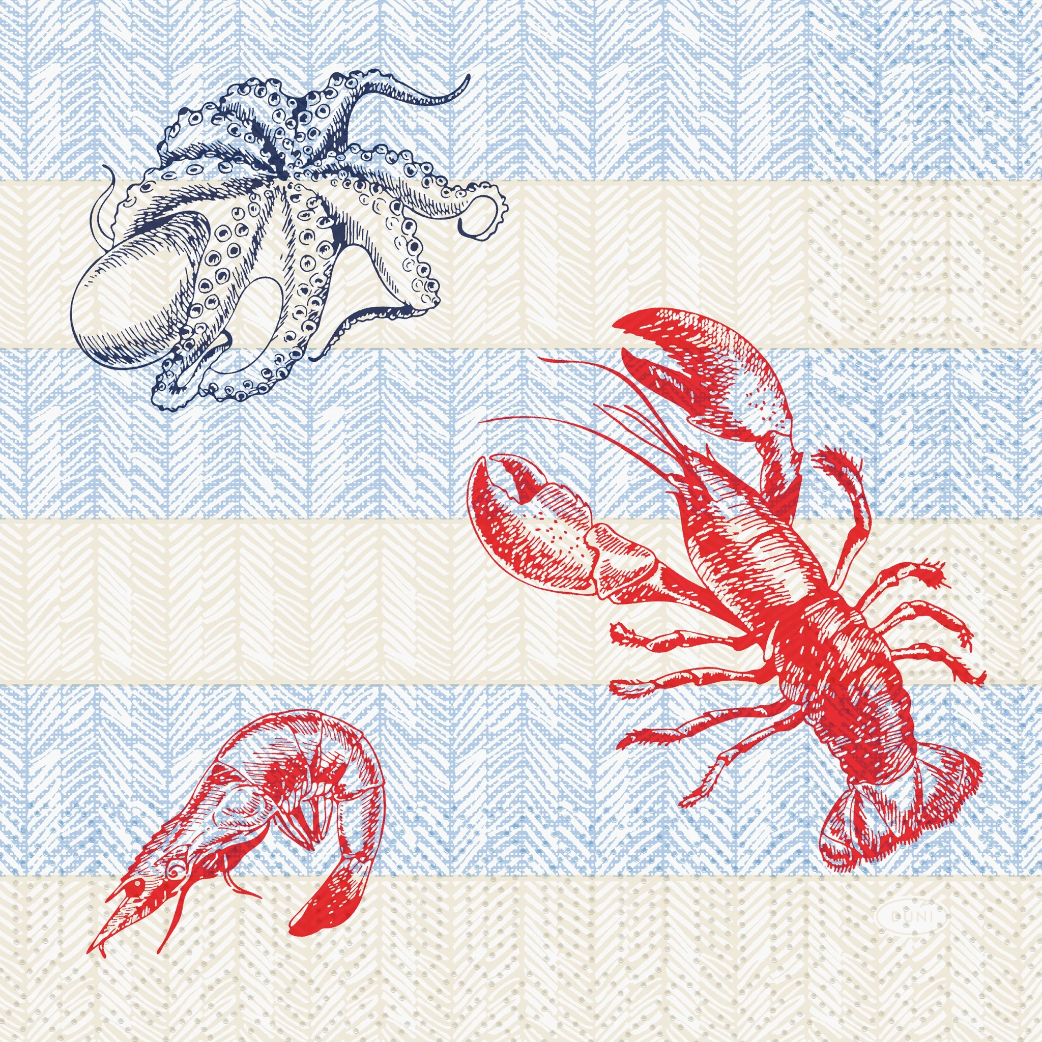 Serviett 3l33cm Sea Delights