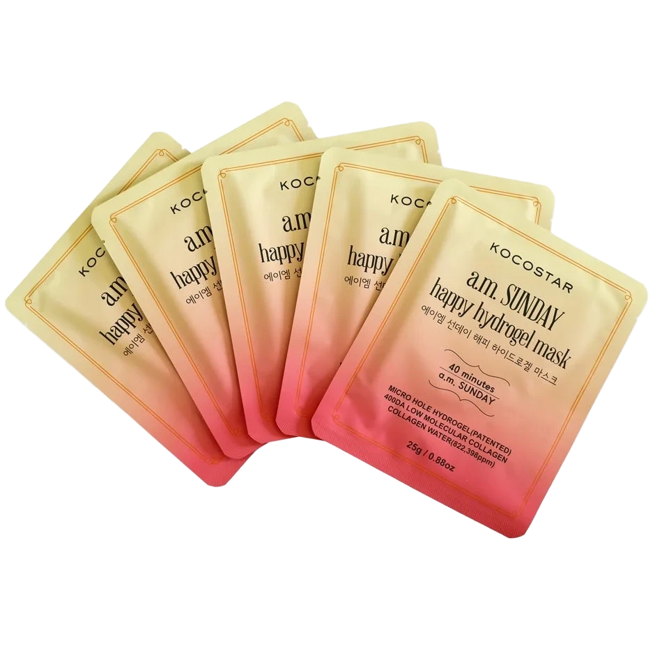 Kocostar A.M. Sunday Happy Hydrogel Mask 5 pcs