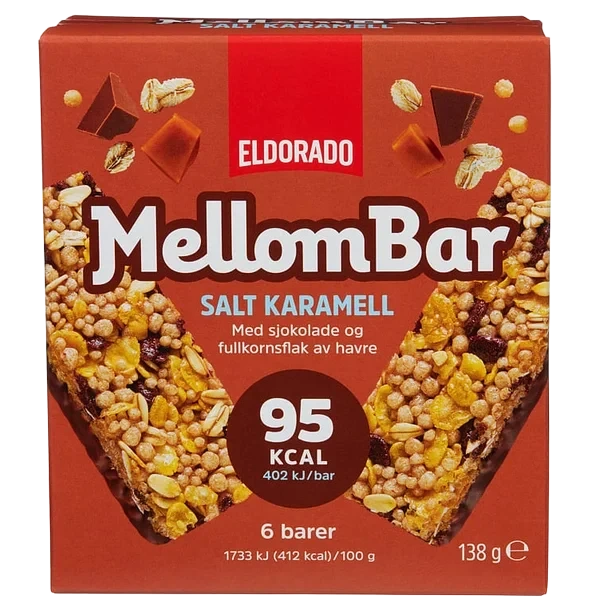 Mellombar Salt Karamell 138g Eldorado Eske 10stk