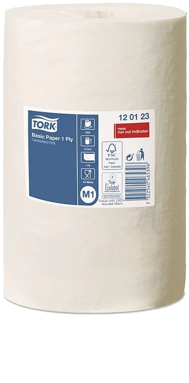 Senterrull Mini Hvit M1 1-lag Tork
