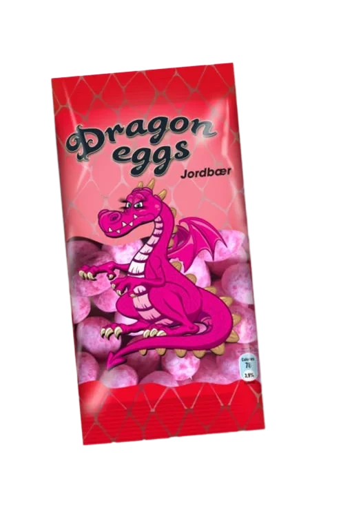 Dragon Eggs Jordbær 40g